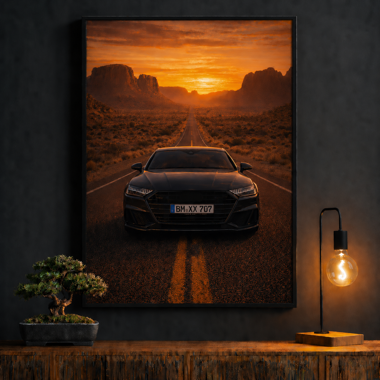Personalisiertes Auto Poster – Dein Auto als Premium Wandbild
