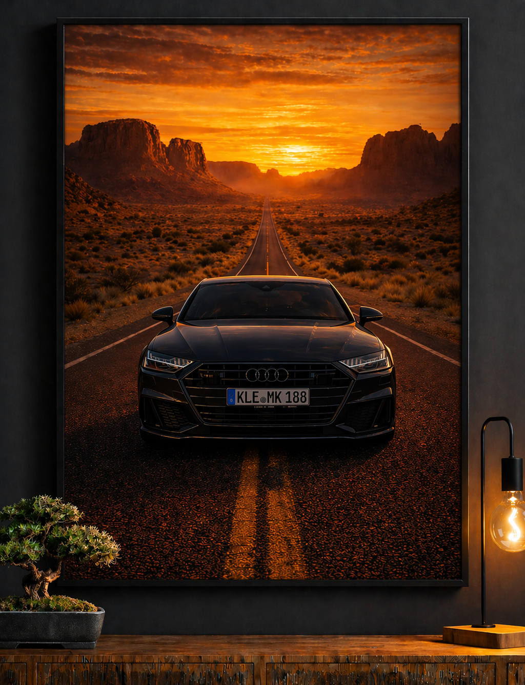 Personalisiertes Auto Poster – Dein Auto als Premium Wandbild